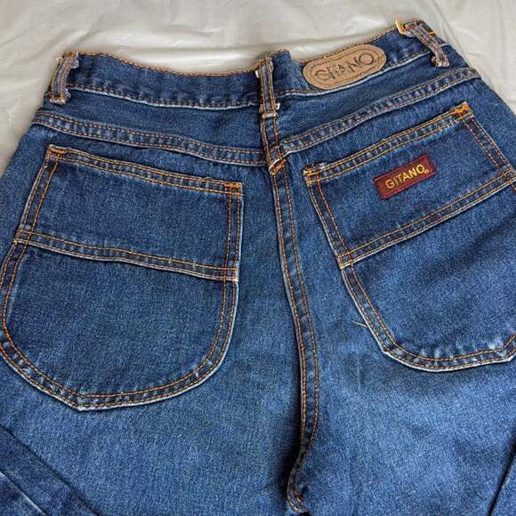 Vintage 80s P.S. Gitano Dark Wash High-Waisted Straight Leg Jeans - Picture 2 of 5